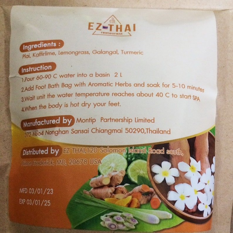 herbal detox foot soak: thai plai, kaffir lime, lemongrass 10 bags herbal detox foot soak: thai plai, kaffir lime, lemongrass 10 bags