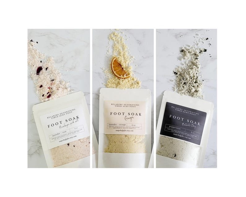 foot soak pouch: epsom salt, rose, orange, peppermint foot soak pouch: epsom salt, rose, orange, peppermint