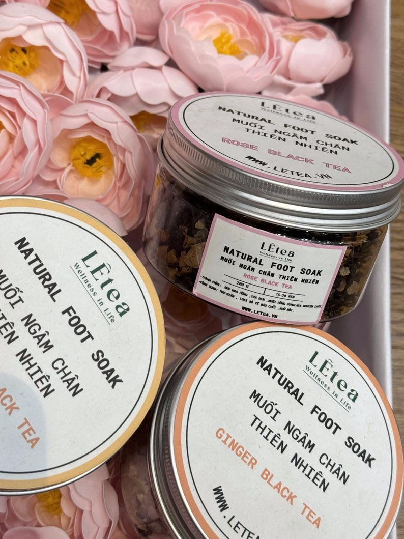 natural tea tree foot soak with rose petals & himalayan salt natural tea tree foot soak with rose petals & himalayan salt